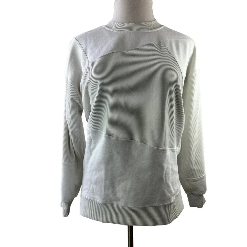 Lululemon Perfectly Oversized Crew Patch Sweatshirt Off White Limited Edition 8 - Picture 4 of 13